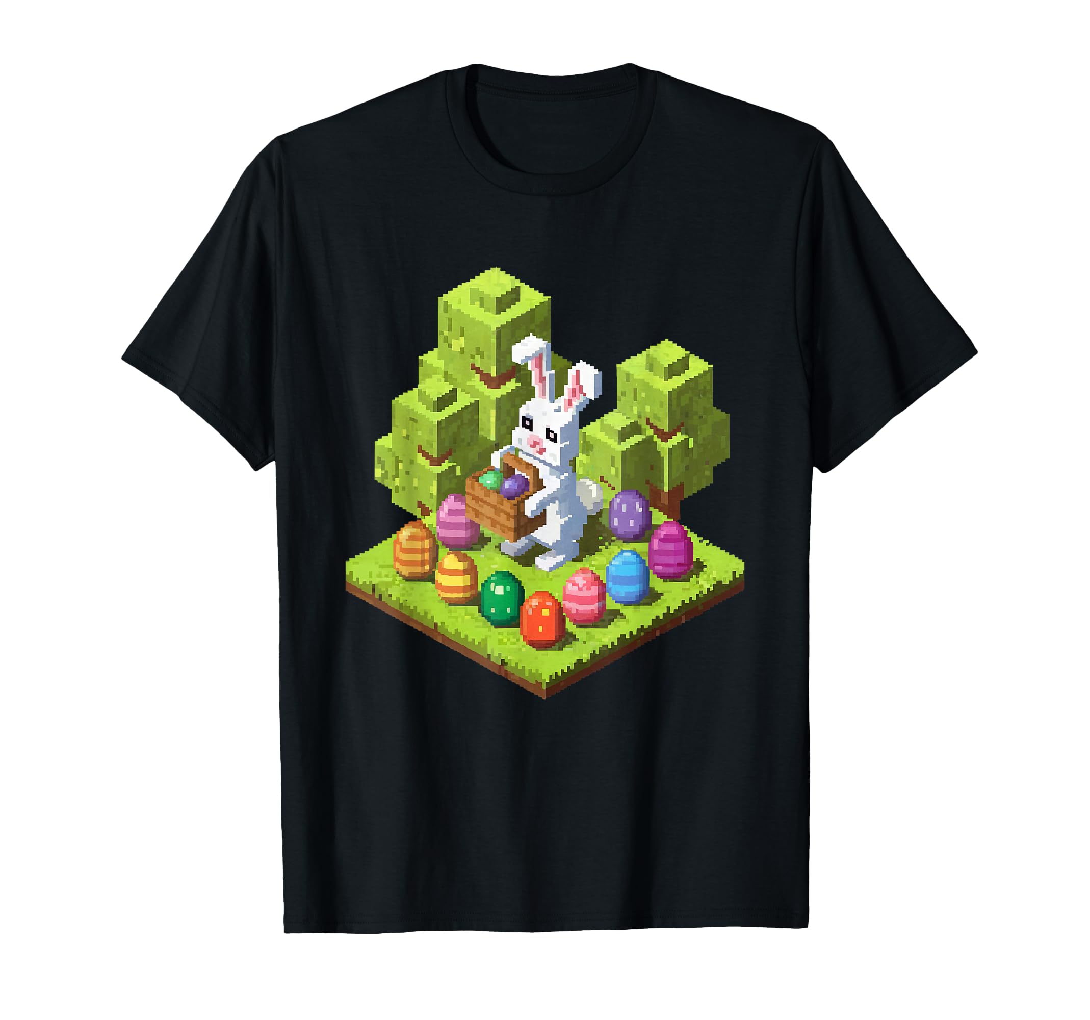 Pixel Easter Bunny Video Gamer Egg Hunting Fun Boy Kid T-Shirt