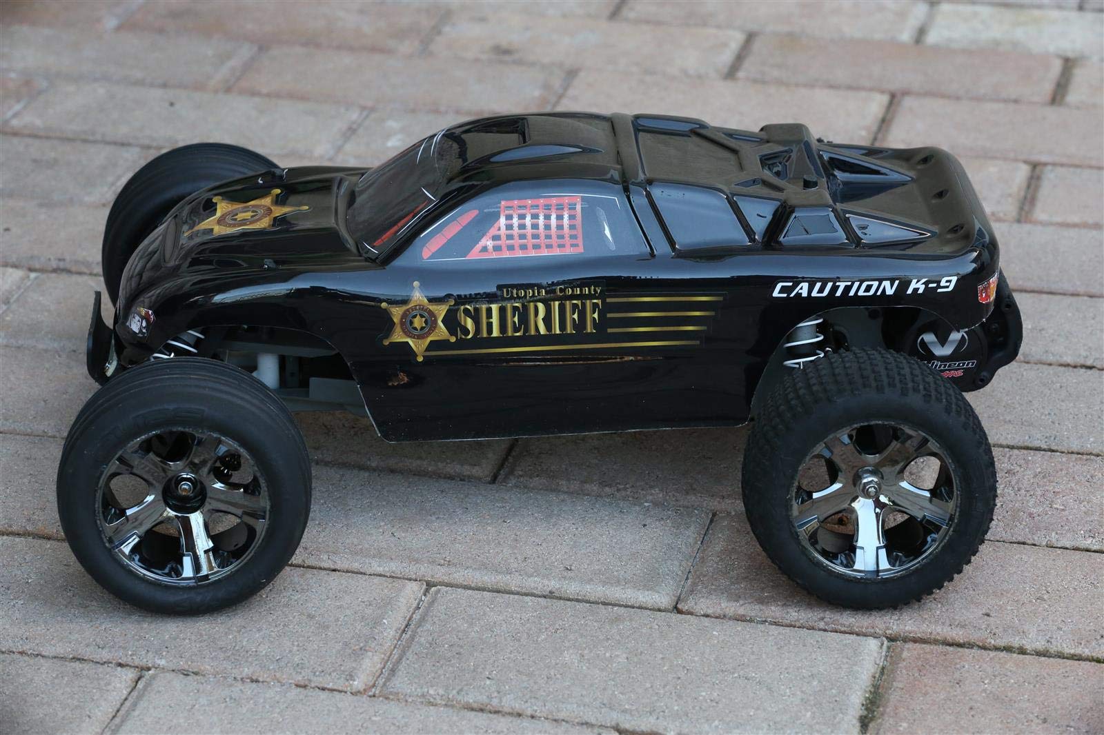 Carrozzeria Personalizzata Police Sheriff Per Traxxas 1/16 Summit - Shell Cover, BashRunner