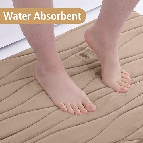 Miniatura 137 de Buganda - Alfombra de baño de espuma viscoelástica 24x16, tapetes de baño extra suaves y absorbentes, antideslizantes y lavables a máquina para el