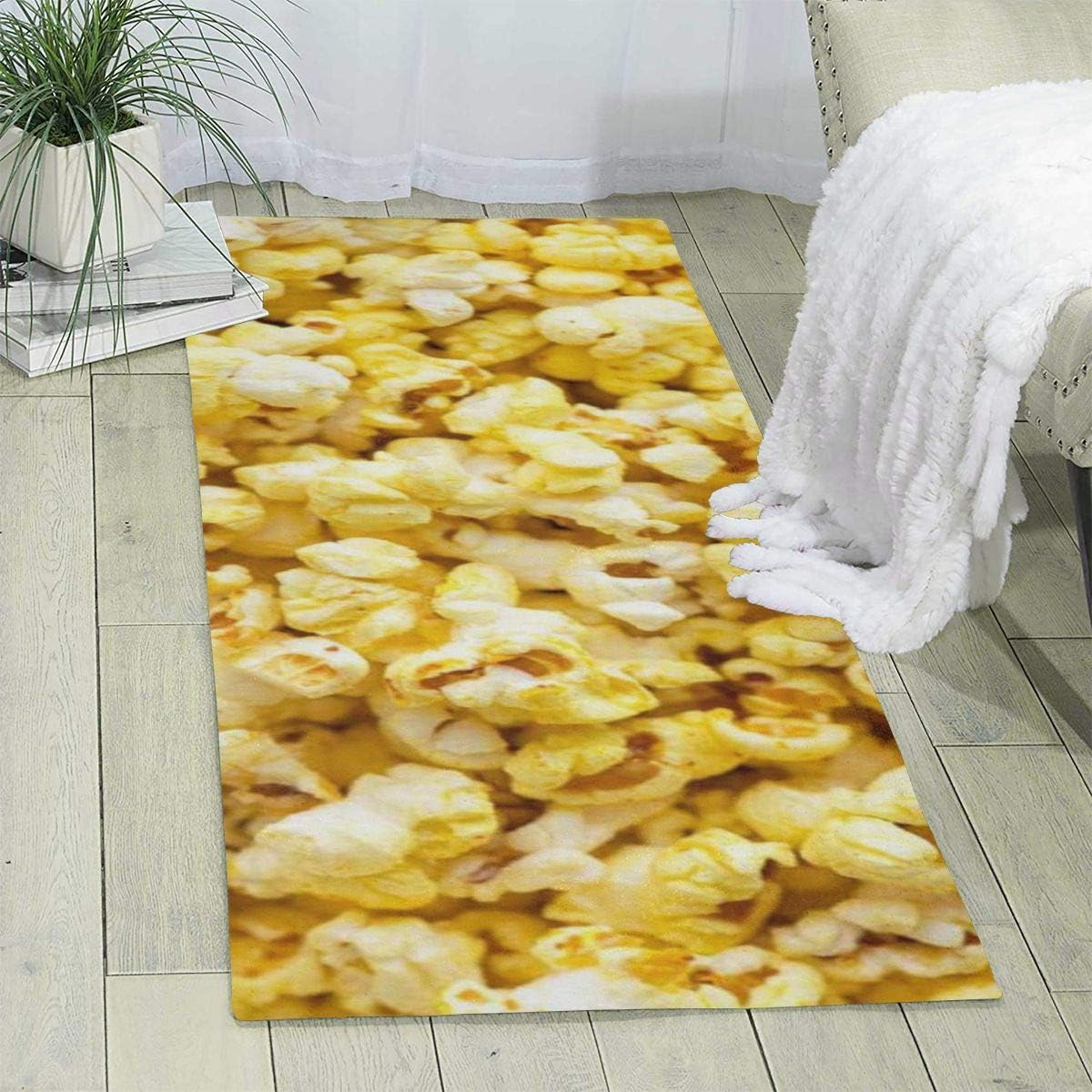 Area Rug Bedroom KasaBlaro Hallway Runner Rug Many Popcorn Print Living Room Rugs