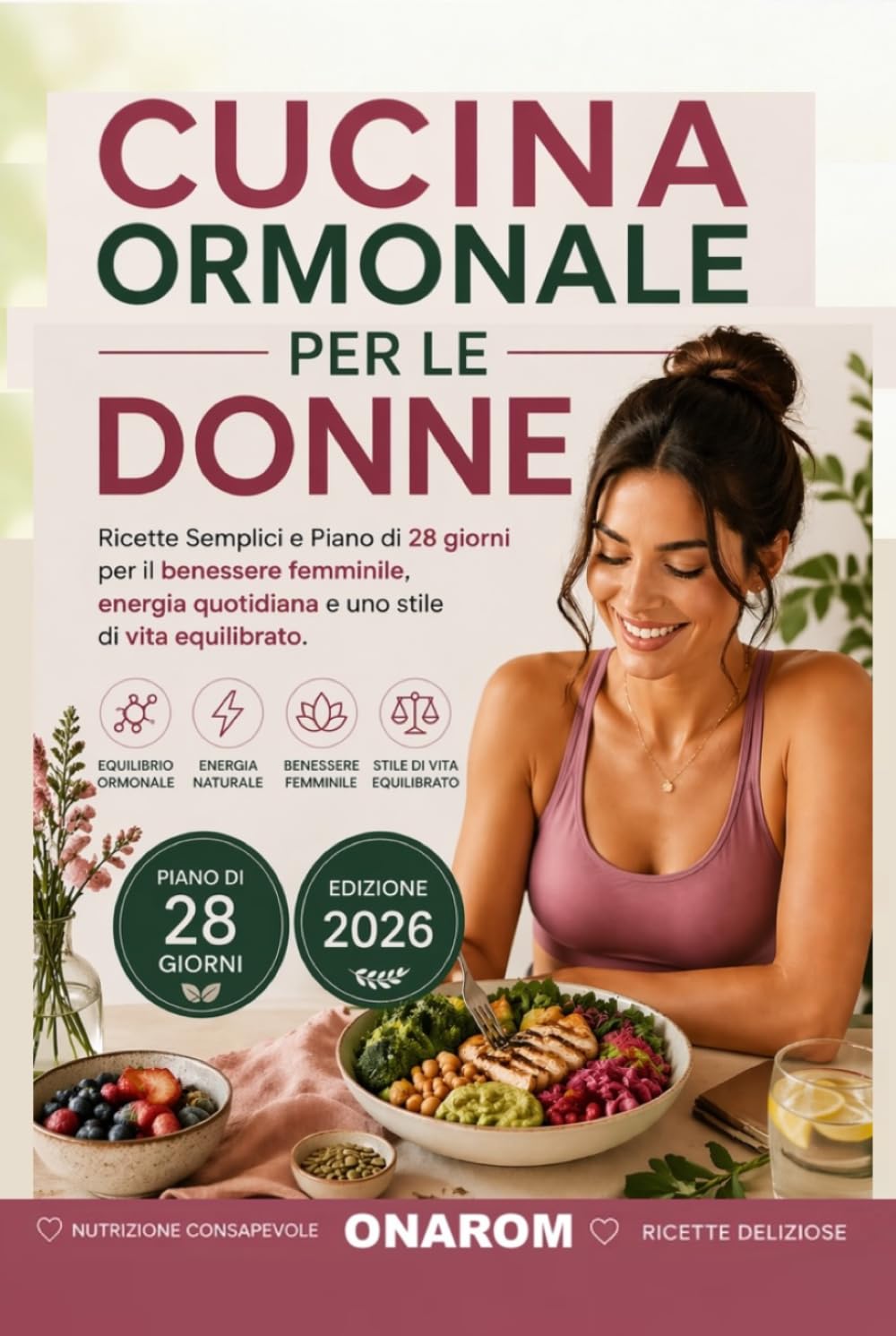 CUCINA ORMONALE PER LE DONNE: Ricette Semplici e Piano di 28 giorni per il benessere femminile, energia quotidiana e uno stile di vita equilibrato