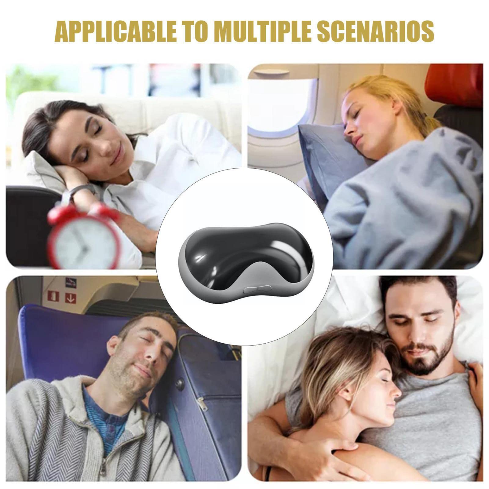 Dispositivo Anti-russamento Intelligente, Dispositivo per Smettere di Russare Mini CPAP, Russare Soluzione per aiutare a dormire,Migliora la Respirazione, 6 livelli di regolazione dell'intensità