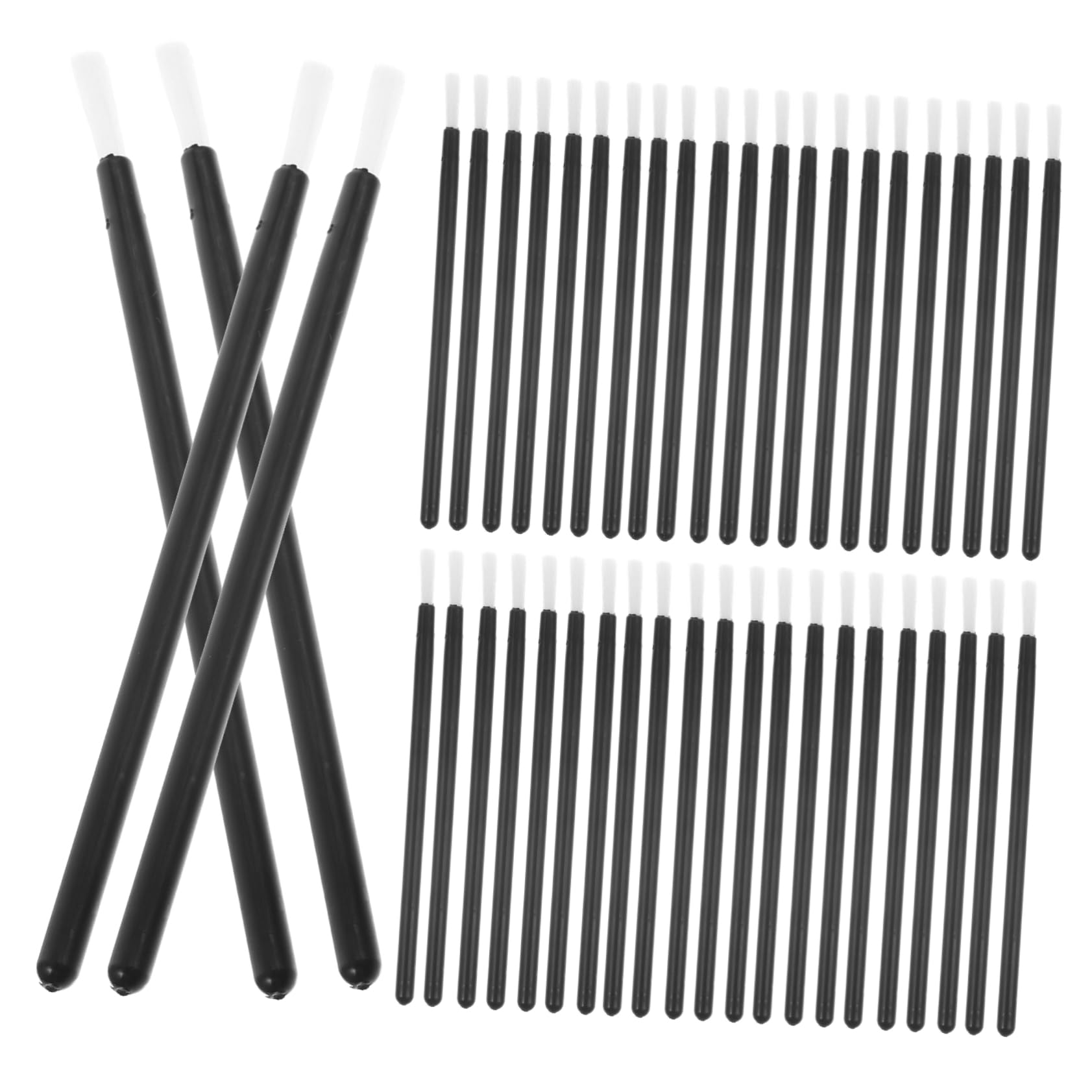 Mikinona 100pcs Lip Brush Set Disposable Makeup Applicators for Women Girls Travel Outdoor Lip Gloss Wands Eyeliner Brush Skin-friendly Nail Makeup Supplies