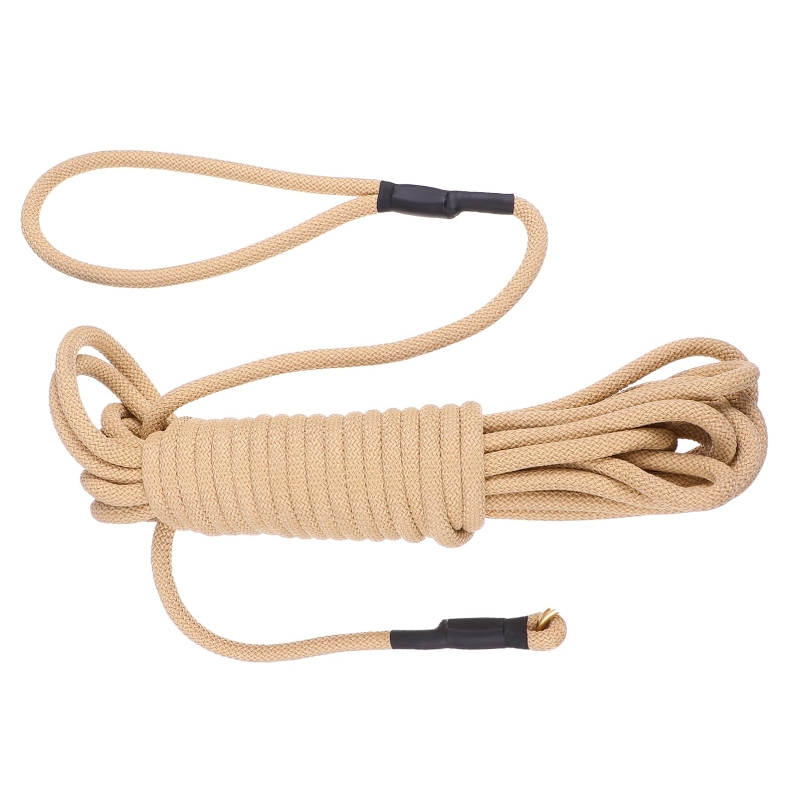 Guinzaglio per Cani lungo Addestramento Outdoor, 10 M | Gancio, Polipropilene Khaki, Resistente ai Morsi e Ammortizzante, per Corsa e Camminata