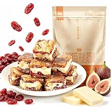 Fig Black Sesame Walnut Bars, Fig and Walnut Two in One, Natural Cranberry Pastry, Healthy Fruit Nut Snack,Daily Dessert and Portable Treat,Nutritious Nut Snack Cranberry Fig Bar with Milk Curd,1 pack