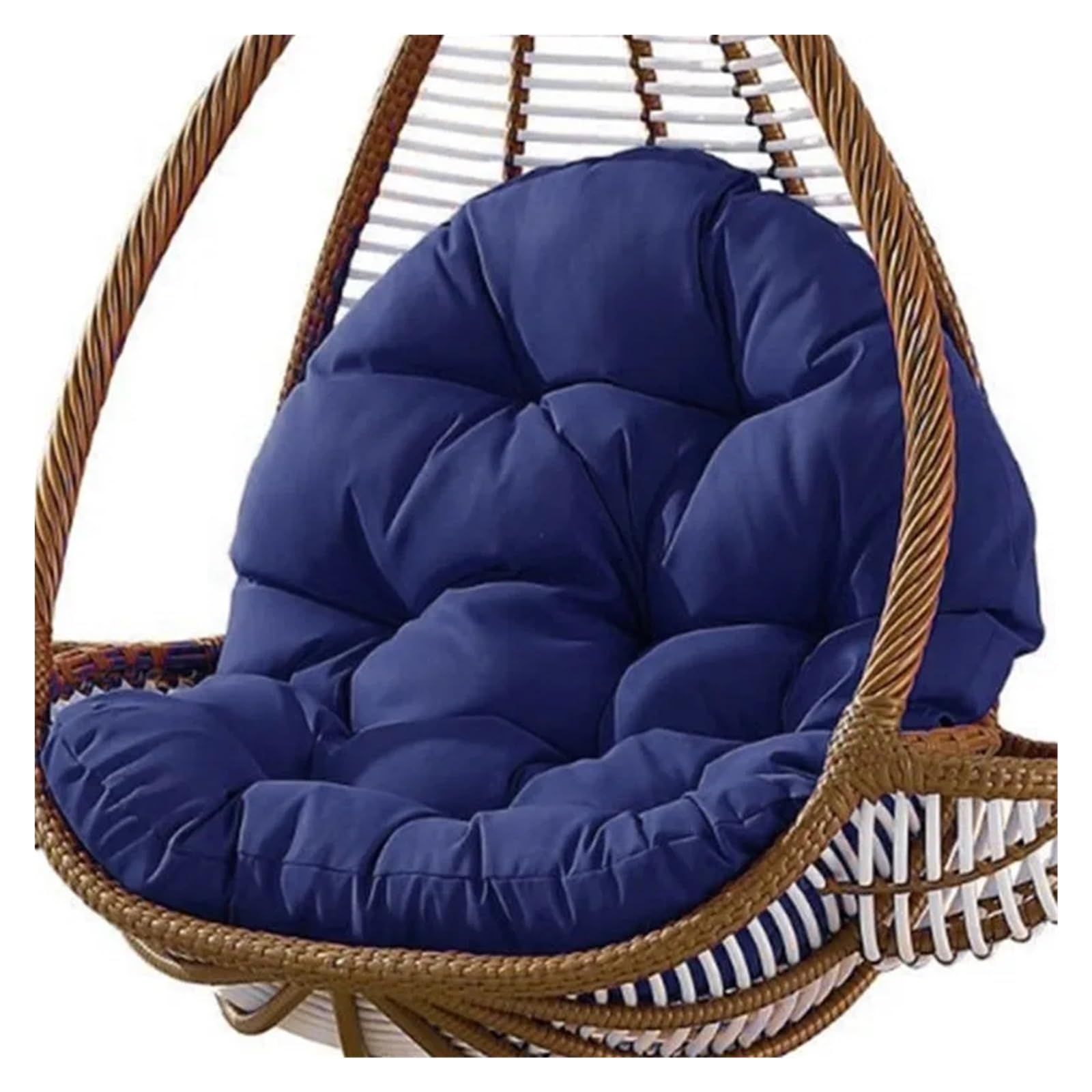 RRYPBOVG Hanging Chair Cushion Thicken Egg Chair Cushion Replacement, Outdoor Hammock Swing Cushions, Hanging Wicker Basket Seat Pad(Blue)