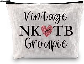 Boy Group Music Band Fan Vintage Groupie Zipper Pouch Celebrity Gift Makeup Bag for Music Lovers (Groupie Bag)