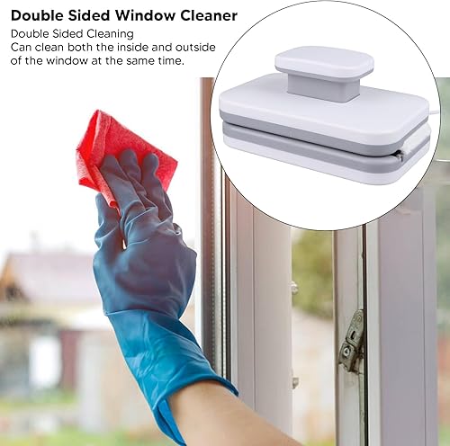Miniatura 4 de Limpiador de ventanas magnético de doble cara Cepillo de vidrio magnético Cepillo de limpieza de vidrio de doble cara Cepillo de limpieza de vidrio