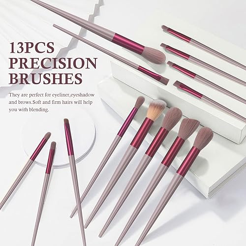 Miniatura 4 de Juego de brochas de maquillaje, 18 piezas de base sintética de alta calidad, correctores de polvo, sombras de ojos, rubor, brochas de maquillaje,