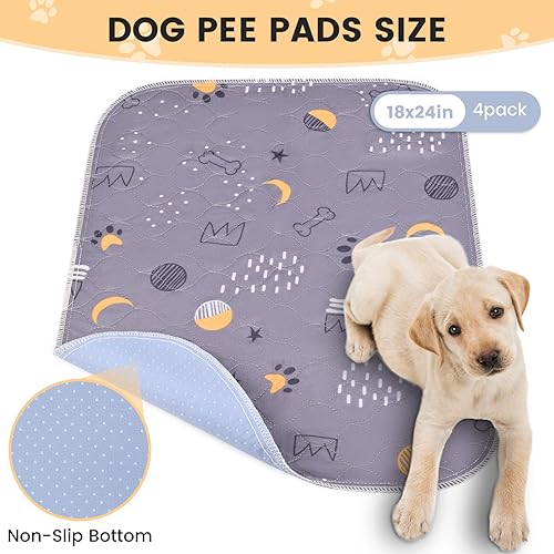 Miniatura 2 de UPSKY Almohadillas lavables para orina de perros, paquete de 2 almohadillas reutilizables para cachorros, almohadillas súper absorbentes,