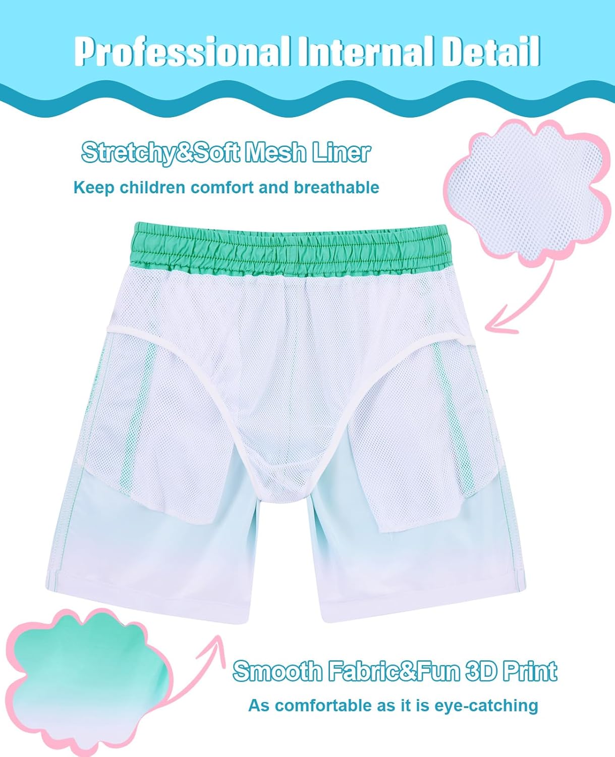 Cozople 7-16T Teen Boys Swim Trunks Quick Dry UPF 50+ Swimwear Bathing Suit for Big Boys Beach Swim Boards Shorts - Image 6