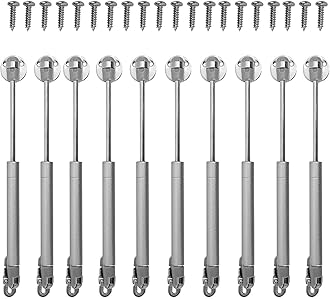 KEILEOHO 10 PCS 100N /22.5lb Soft Close Cabinet Hinges, Gas Strut Lift Support Cabinet Hinges, Hydraulic Gas Lift Spring Stay, Cabinet Door Strut, Cabinet Door Lift