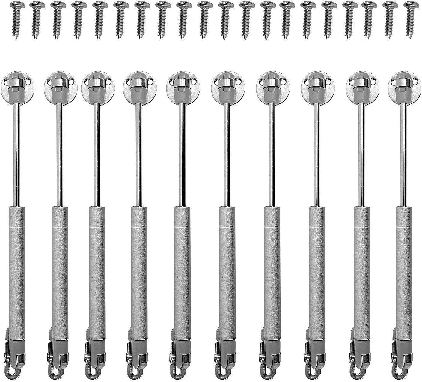 KEILEOHO 10 PCS 100N /22.5lb Soft Close Cabinet Hinges, Gas Strut Lift Support Cabinet Hinges, Hydraulic Gas Lift Spring Stay, Cabinet Door Strut, Cabinet Door Lift