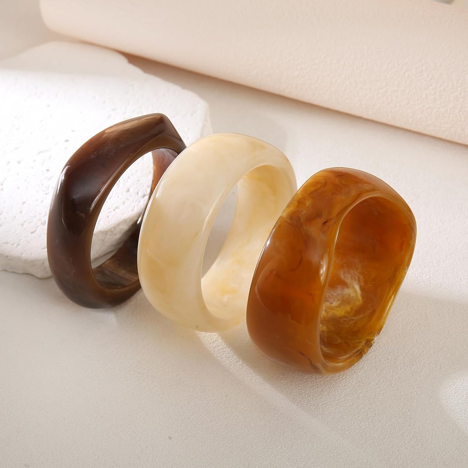 Chunky Acrylic Bangle bracelets Set for Women Colorful Statement Resin Bangles Bracelets Trendy Jewelry - Image 8