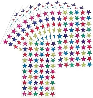 1200Pcs Self Adhesive Shiny Reward Stickers Holographic Colorful Small Star Sticker Self Adhesive Star Sticker Incentive Star Stickers for Children Reward Stickers for Crafts and Activities