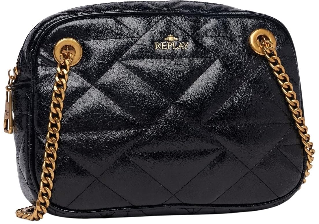 Replay Women's Fw3672 Shoulder Bag, 0098 Black, UNIC