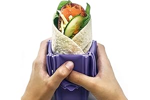 Purple Wrap'd Reusable Silicone Lunch Burrito Flatbread Wrap Holder Container & Alternative to Beeswax Wraps