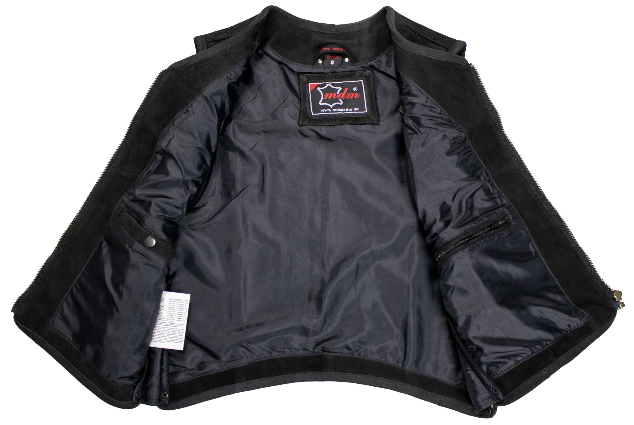 Gilet in pelle con motivo trapuntato, effetto diamante