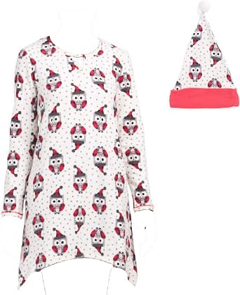kensie Women's Santa Owl Sleep Shirt 