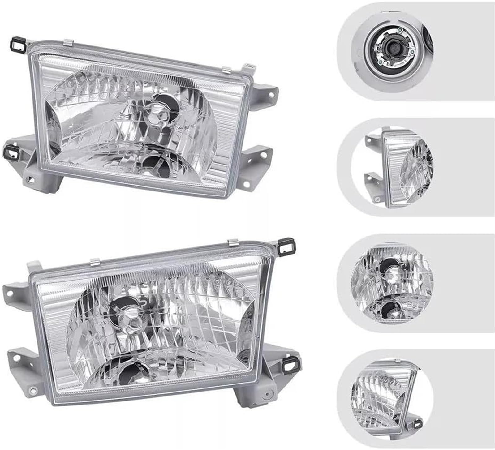 Faros del coche Faros delanteros de coche con luz cruce y lejos sin bombillas para Toyota, para Hilux SURF