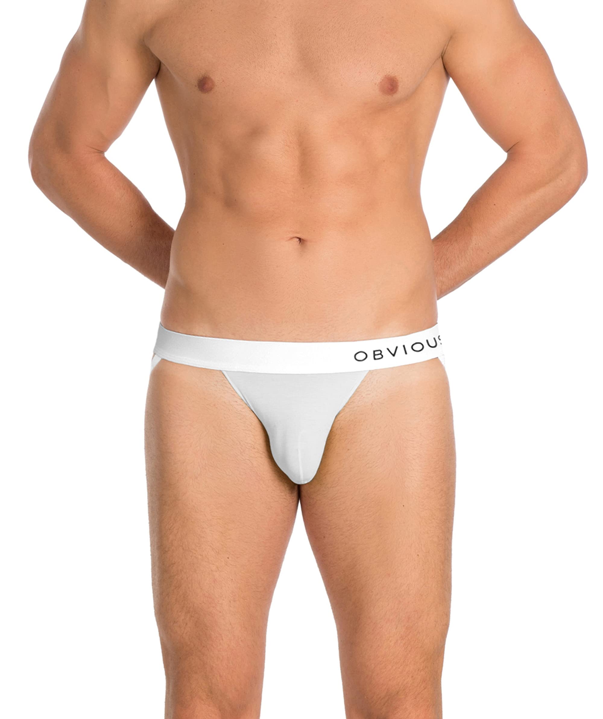 Obviously Mens PrimeMan AnatoMAX Jockstrap - White - Extra Large