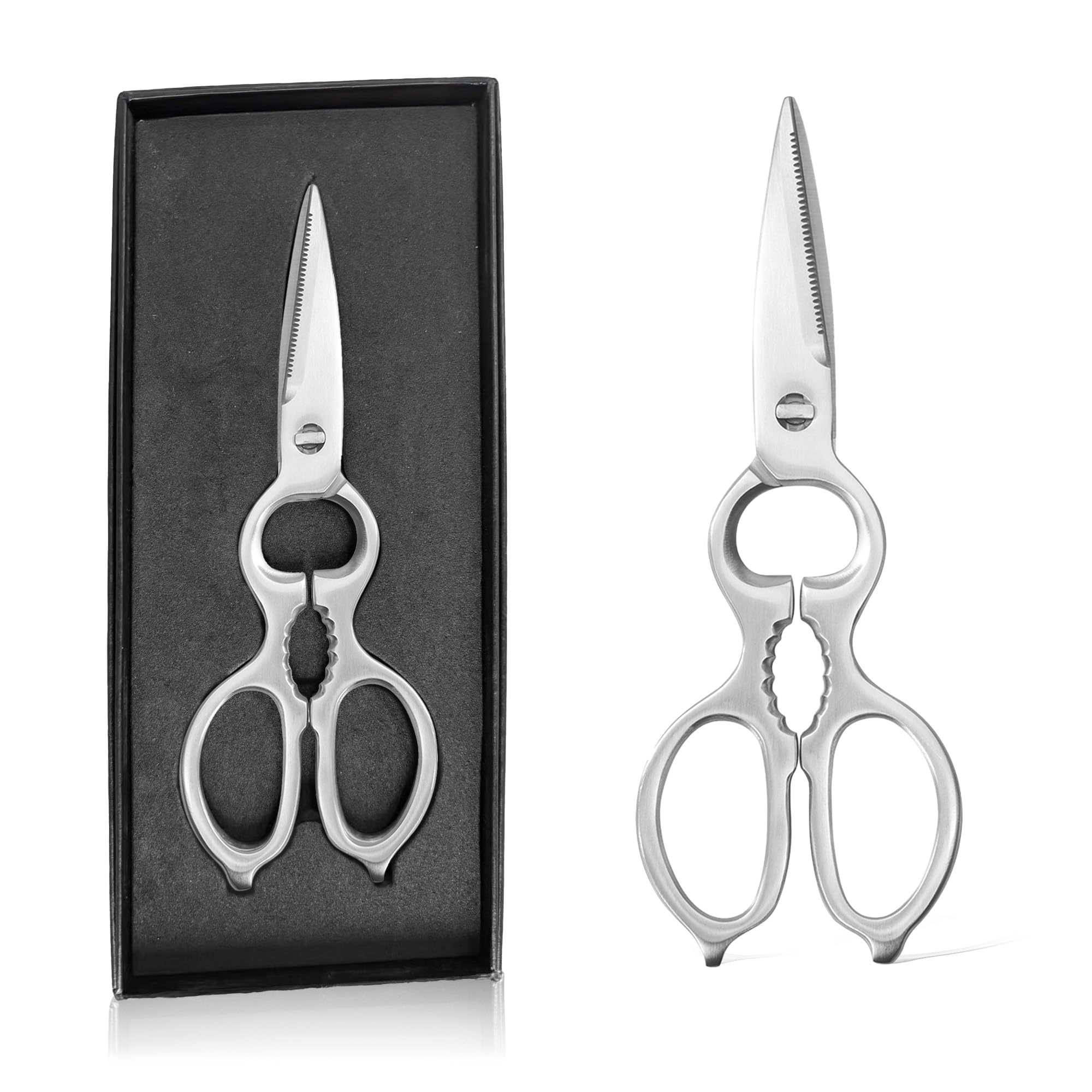 ステンレス製キッチンハサミ 274g*13 オールステンレス キッチンハサミ 食洗機対応 取り外し式 ギサ刃