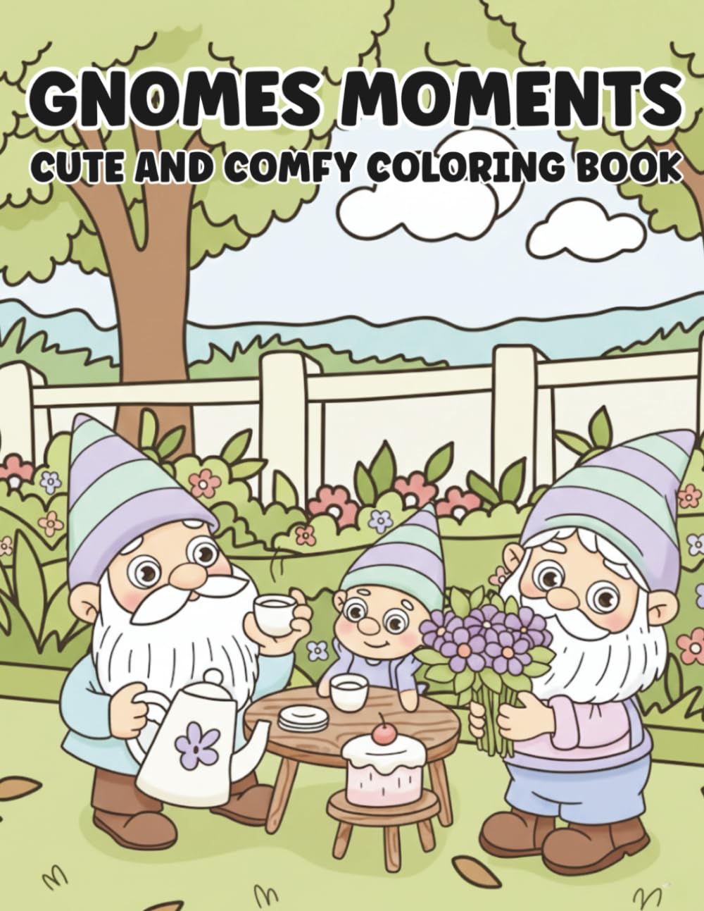 Gnomes Mements: Cute & Cozy Gnome Life Scenes to Relax, Unwind, and Enjoy Stress-Free Coloring,Adorable Everyday Gnome Scenes for Relaxation, Mindfulness, and Creative Calm.