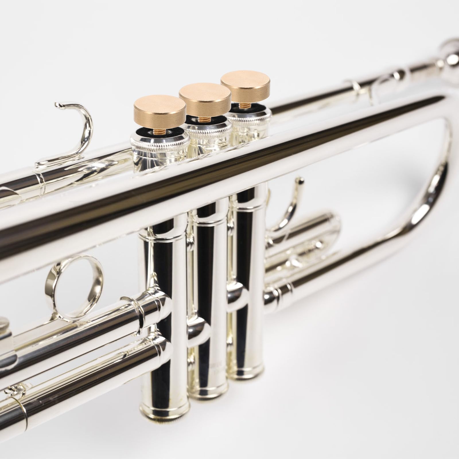 Accessori per Strumenti Musicali Pulsanti dello Strumento in Ottone Completo Piccolo Copertura Superiore e Inferiore, Pistone per Tromba, Pulsanti delle Dita per Manutenzione e