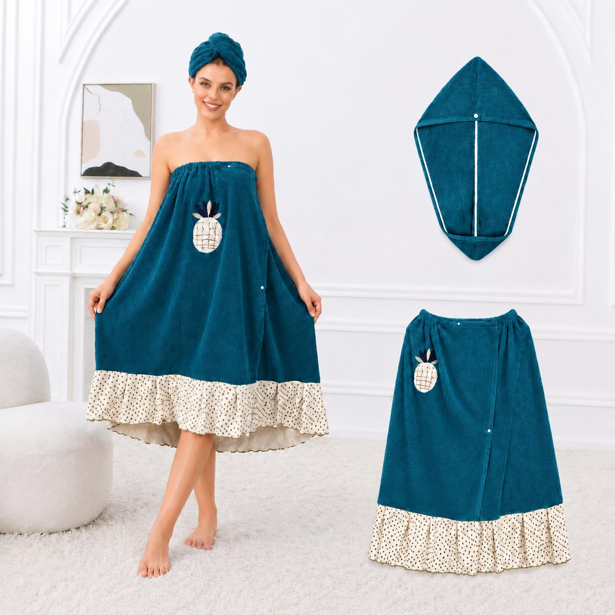 Plus Size Spa Towel Wrap - Luxurious Bath Set -10 Plus Size Spa Towel Wrap - Luxurious Bath Set -10