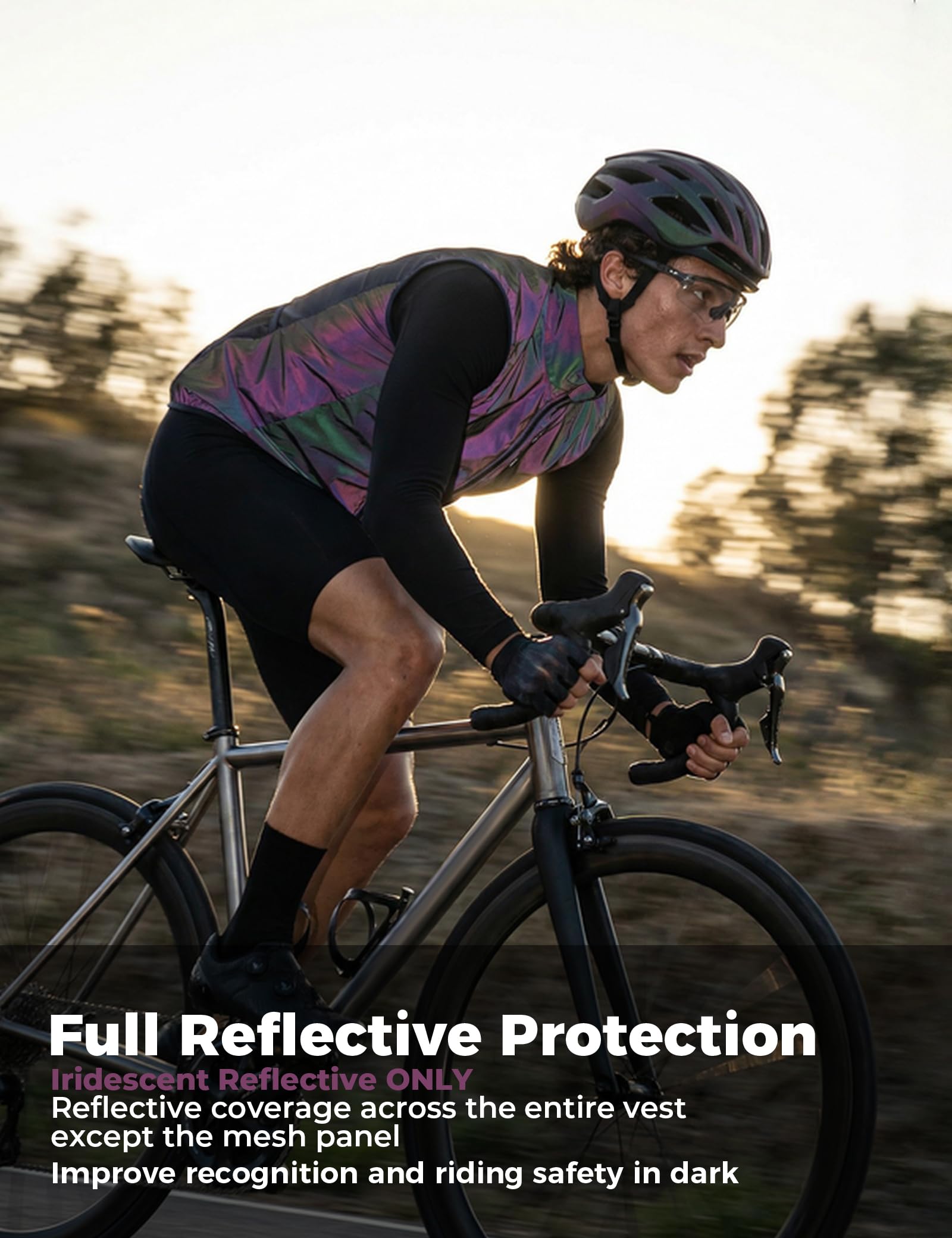 ROCKBROS Chaleco Ciclismo Cortavientos Ultraligero para Hombre Mujer