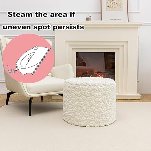 Miniatura 6 de Reposapiés Otomano Relleno Redondo Bohemio Puf de Suelo Asiento Sillón Otomano Reposapiés Taburete de Suelo Cojín de Suelo Saco de Frijoles Puf