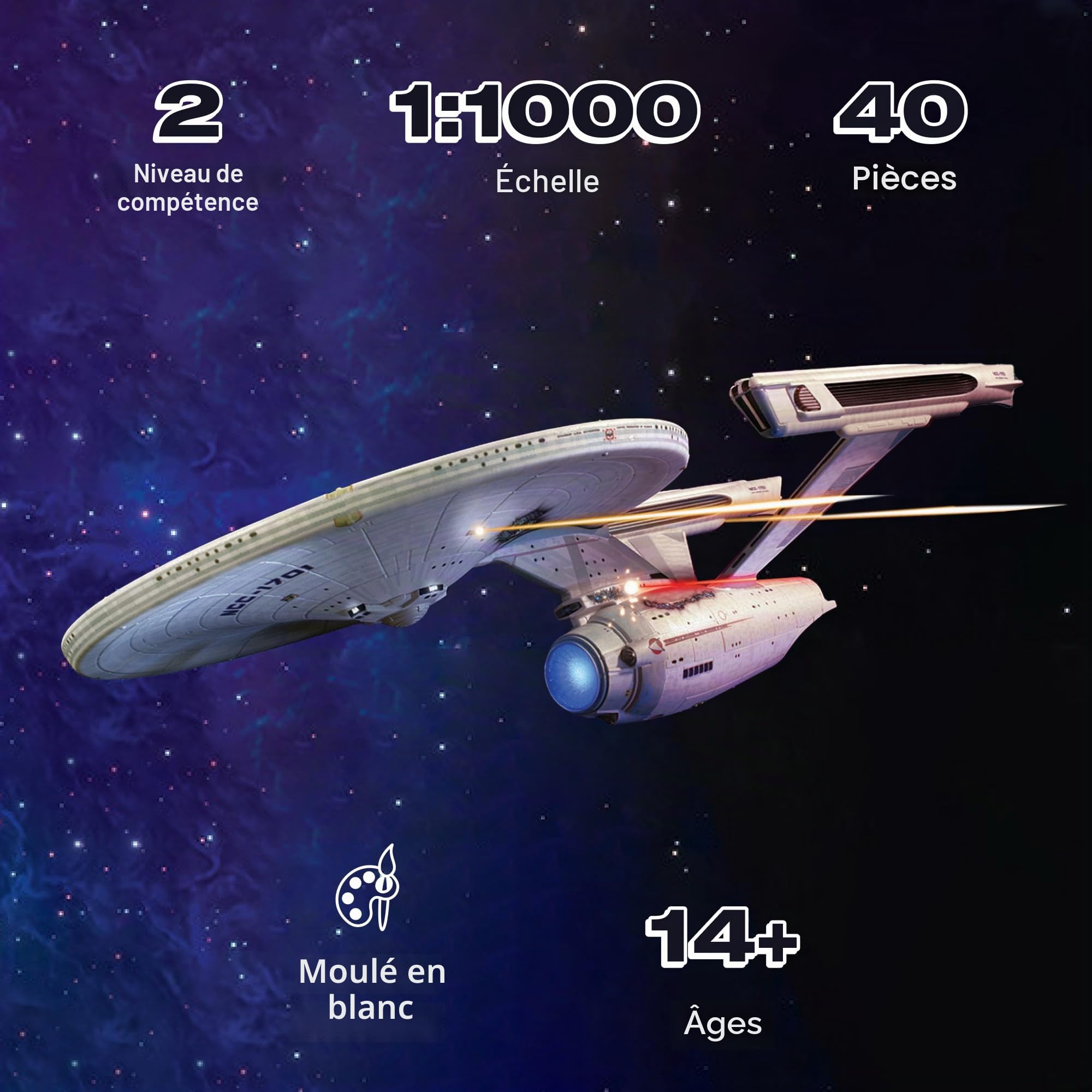 Polar Lights POL974 1:1000 U.S.S. Enterprise NCC-1701-Refit-Wrath of Khan Edition