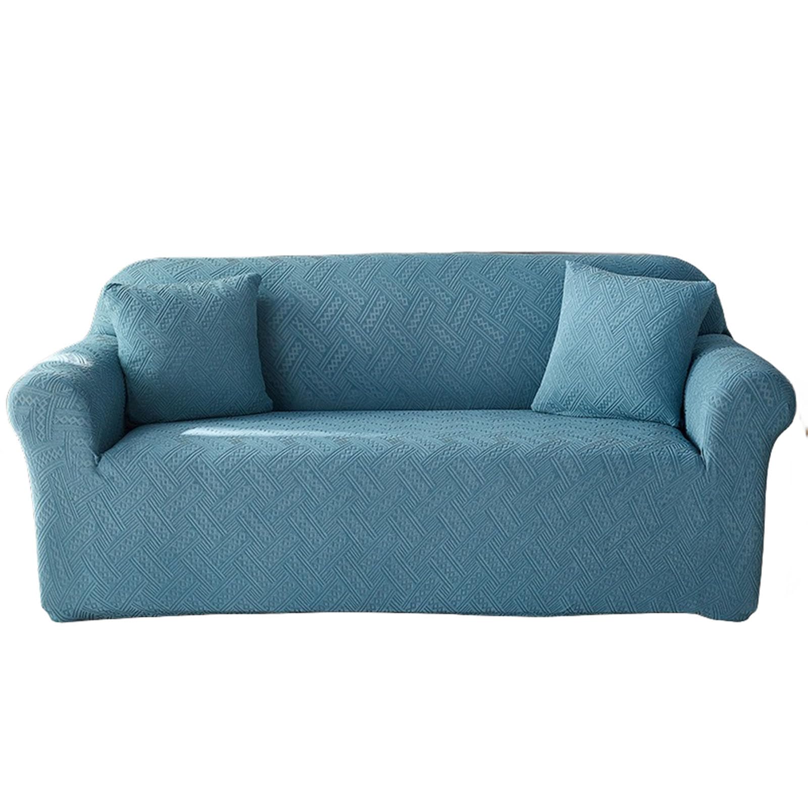 Housse de canapé universelle extensible XL bleu protection meuble