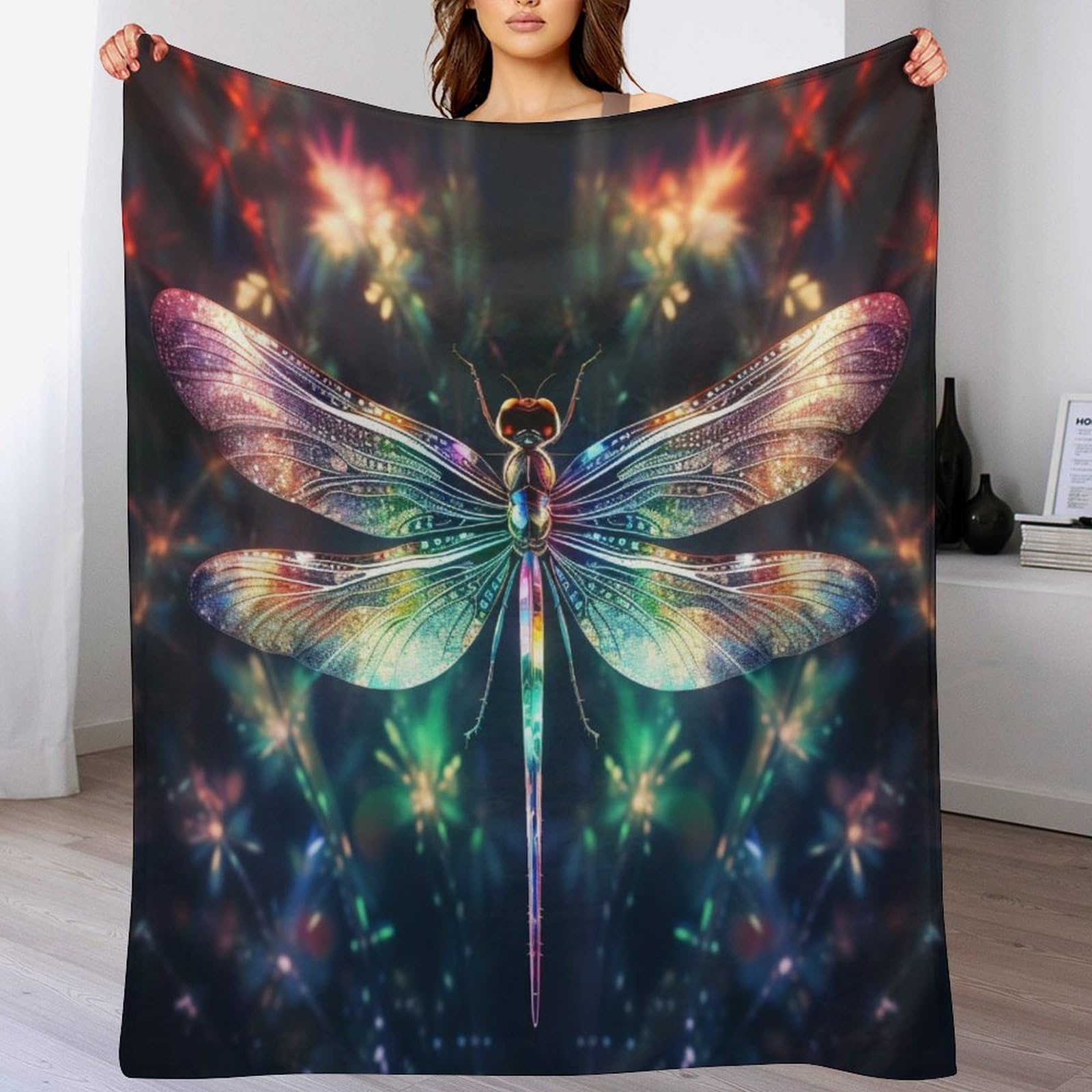 Couverture polaire dragonfly 100x130cm en plaid flannel chaud