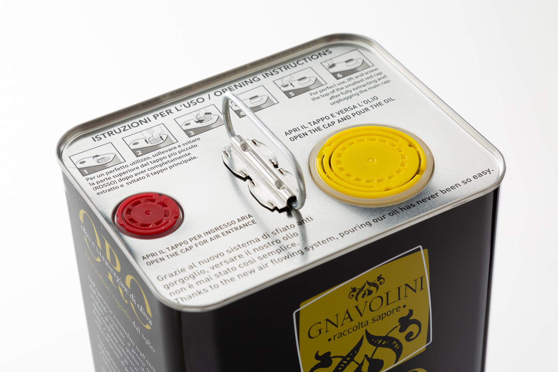NUOVO!!! Olio Extravergine di Oliva 100% ITALIANO Estratto a Freddo di Gnavolini Raccolta Sapore | Latta da 5 Litri | Olio Evo per l'eccellenza in Cucina.