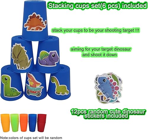 Miniatura 6 de Ziguyba Juguete de arco y flecha de dinosaurio, juguete de pterosaurio 4 en 1, pistola de juguete de dinosaurio, pistola de agua, juego de tiro con