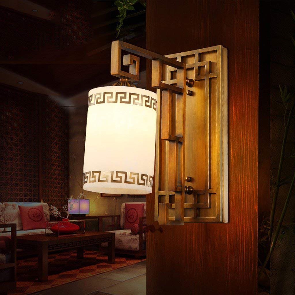 Aplique de pared de cobre con efecto mármol para iluminación interior europea 7