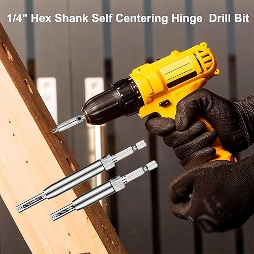 Miniatura 5 de Juego de 7 brocas de bisagra autocentrante, vástago hexagonal de 14 pulgadas VIX, 564 pulgadas, 764 pulgadas, 964 pulgadas, 1164 pulgadas, 0.197 in,