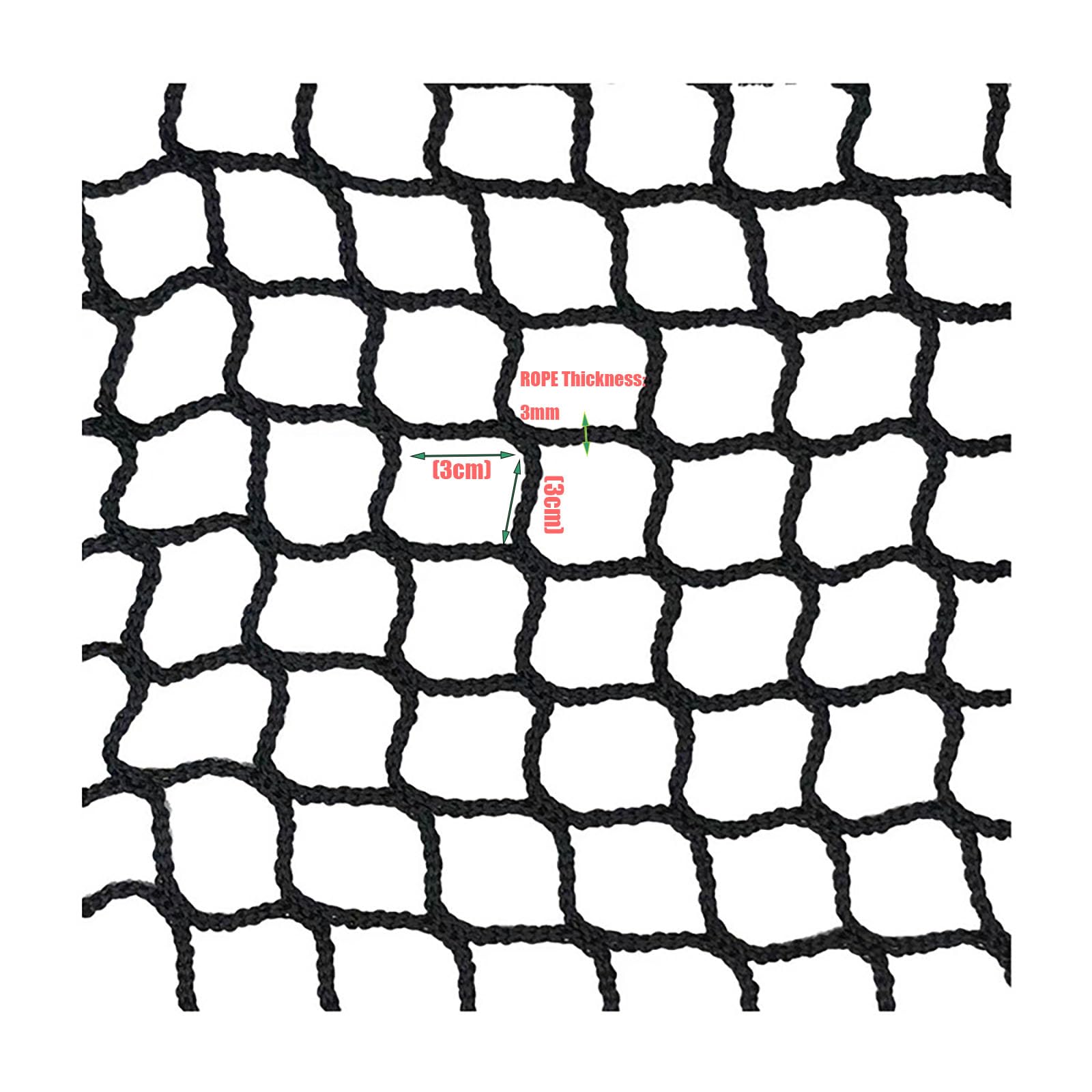 Redes De Protección Contra La Seguridad De La Espalda De Béisbol, Redes Deportivas, Red De Cuerda Protectora Multipropósito De Poliéster, Heavy duty knotless net, patio trasero movimiento (Size:1x10m)