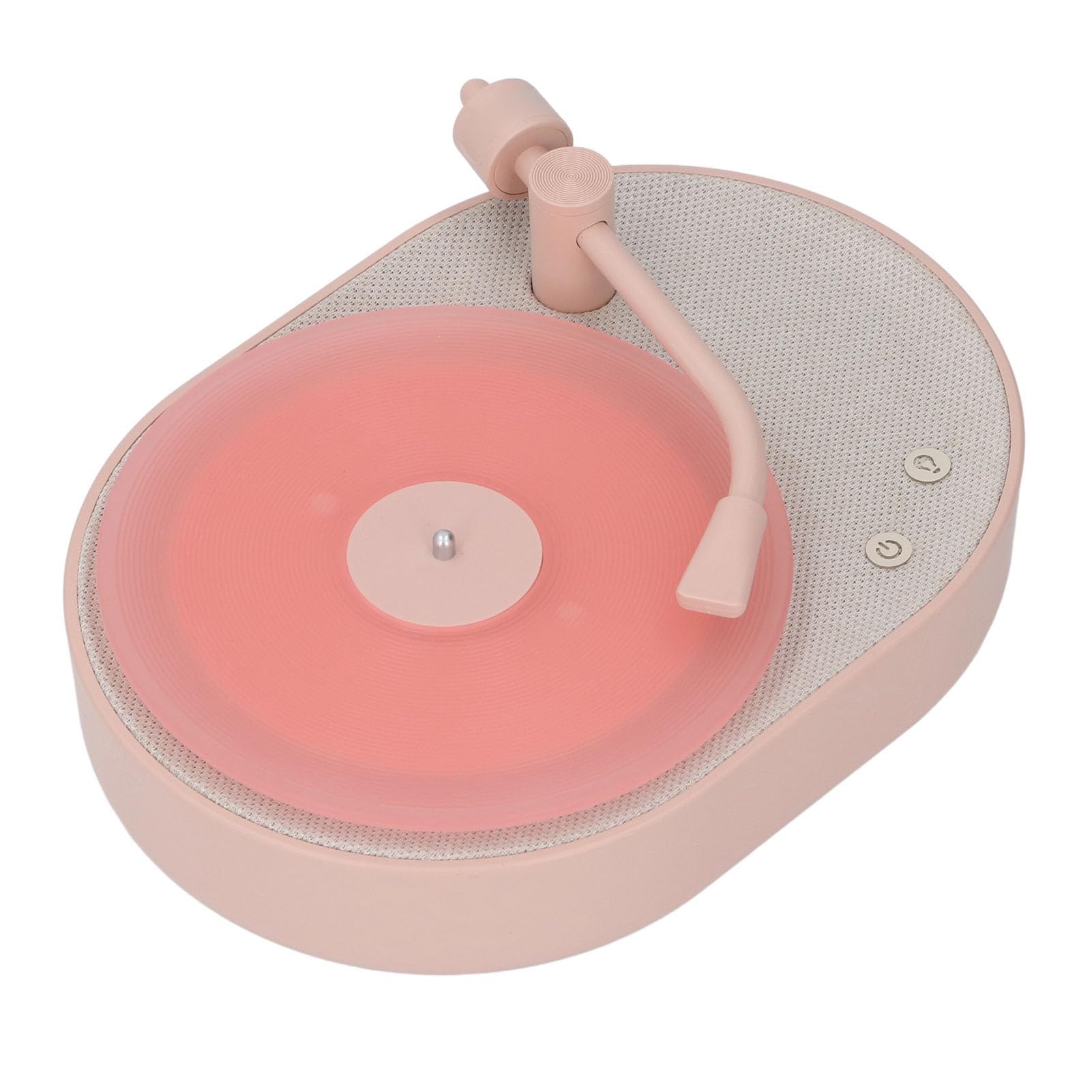 Luce Notturna con Altoparlante Bluetooth a Forma di Giradischi con Funzione di Aromaterapia per Decorazioni Domestiche e Musica Ambientale (Rosa Beige)