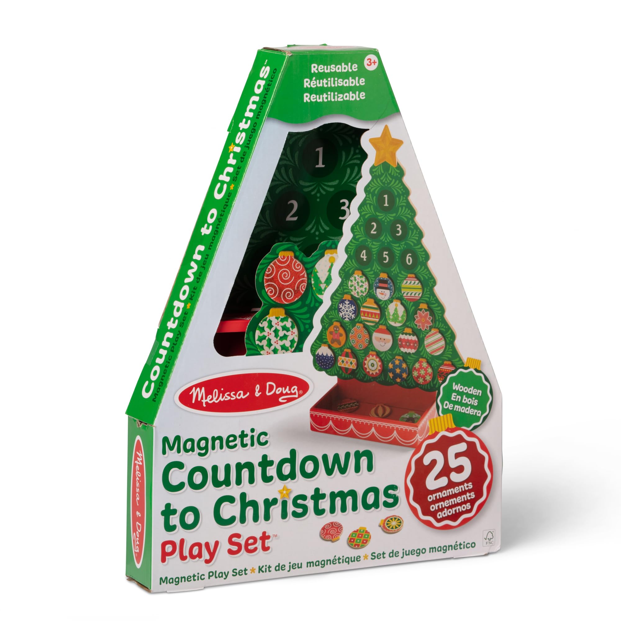 Melissa & Doug Countdown to Christmas Wooden Advent Calendar - Magnetic Tree 25 Magnets product thumbnail 4