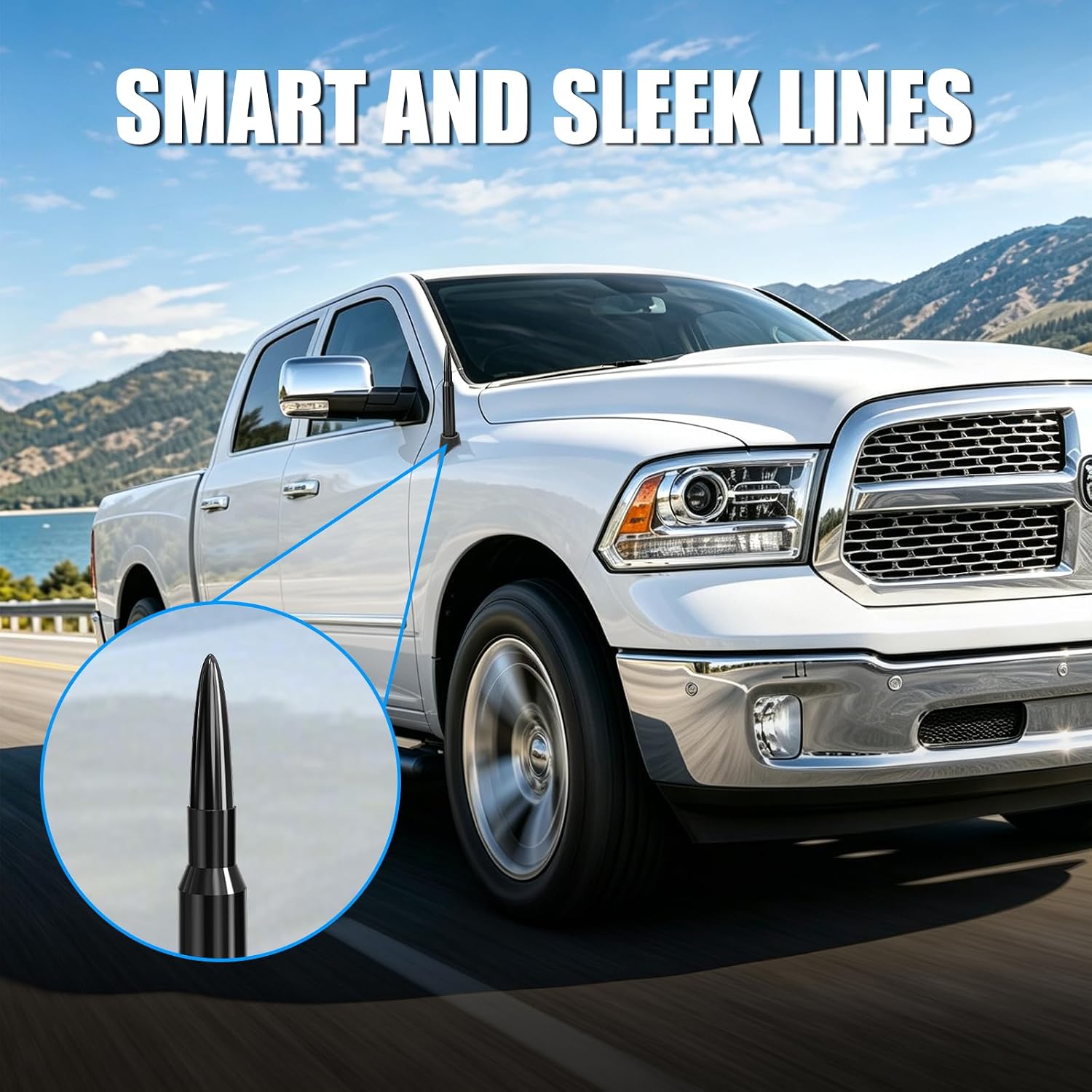 Car Truck Antenna for Dodge Ram 1500 2012-2026 - Short Antenna Replacement for Dodge Ram 1500 Truck Accessories image 3