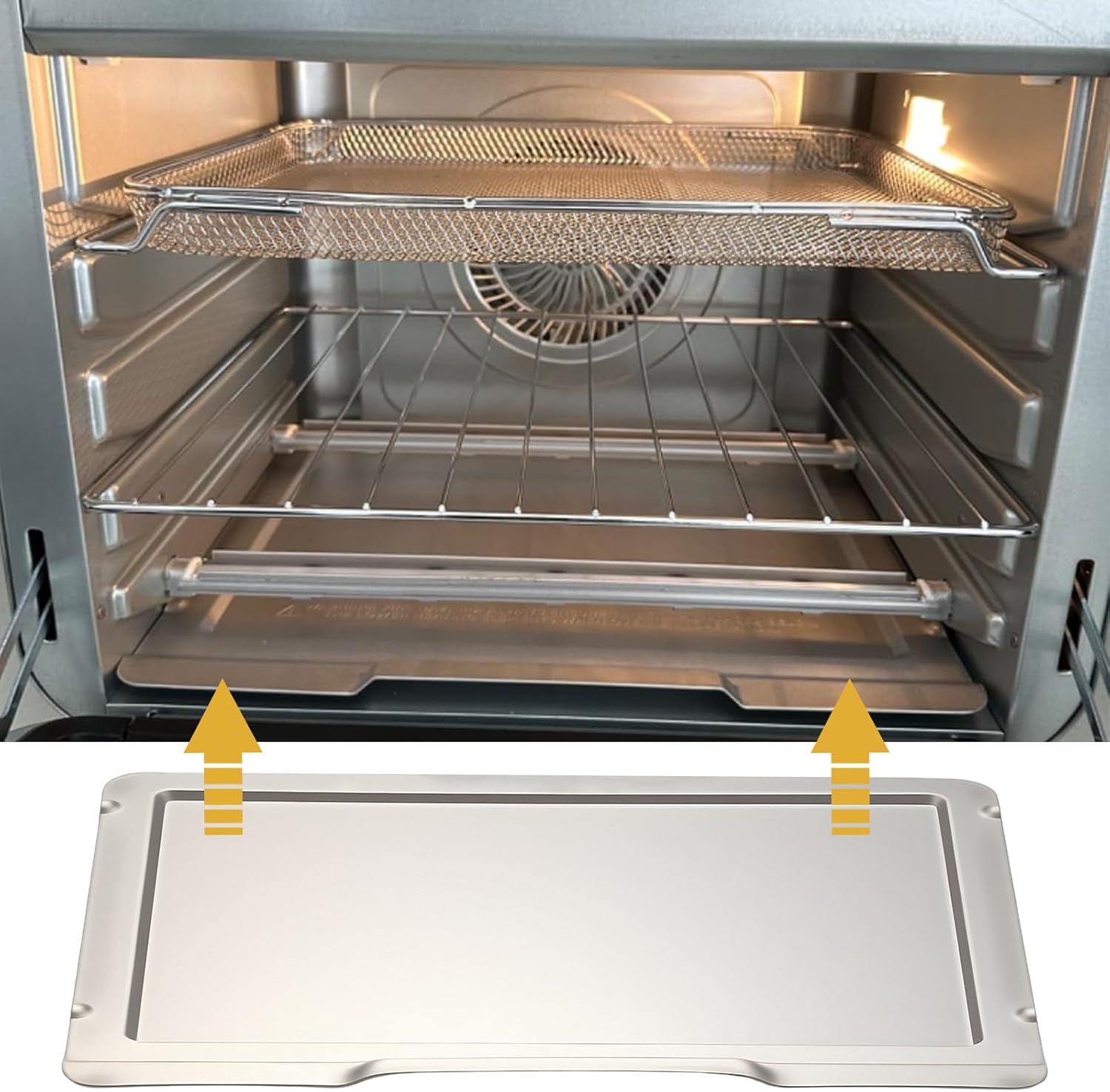 DT201 DT251 Crumb Tray Replacement for Ninja Foodi Air Fryer Oven 304 Stainless Steel DT200 Drip Pan Ninja 10-in-1 XL Pro Air Fry Oven Large Countertop Convection Toaster Oven Air Fryer Accessories