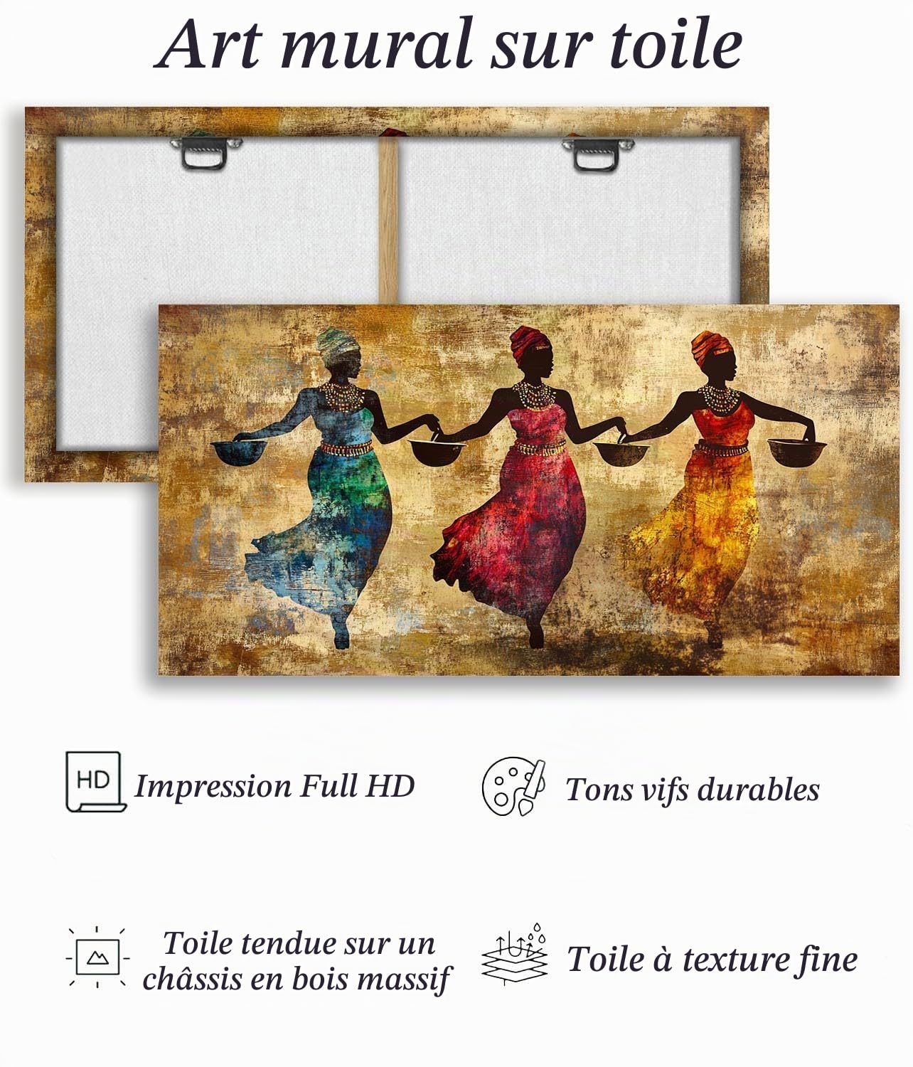 SKOEUI Ethnique Africain Tableau Decoration Murale Salon Affiche 50x100 cm
