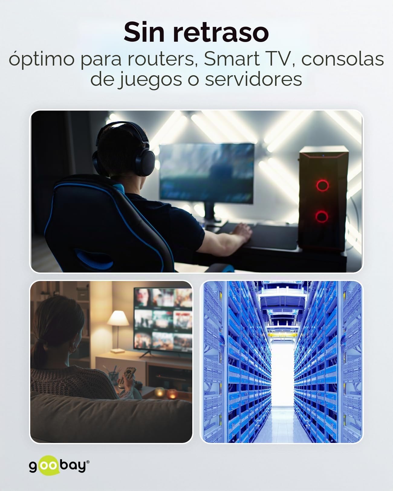 Goobay Cable de red/Cat. 6, 10 unidades, apantallado, S/FTP/CU, cable de Ethernet, PiMF, LSZH/Cat 6, 10 Gbit/s, 10 x 3m, 65988, 3metro, blanco