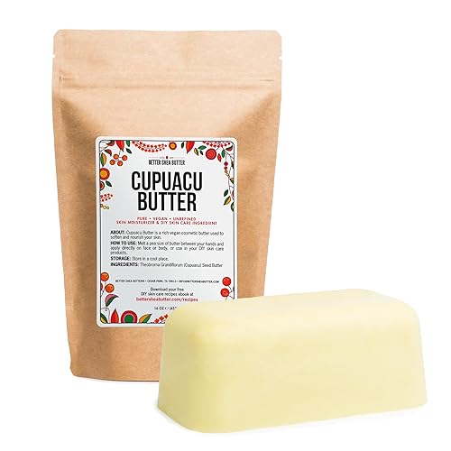 Miniatura 6 de Better Shea Butter Cupuaçu Butter  Cruda pura y sin refinar  Para el crecimiento del cabello y para la piel seca en el cuerpo y la cara  Uso para la