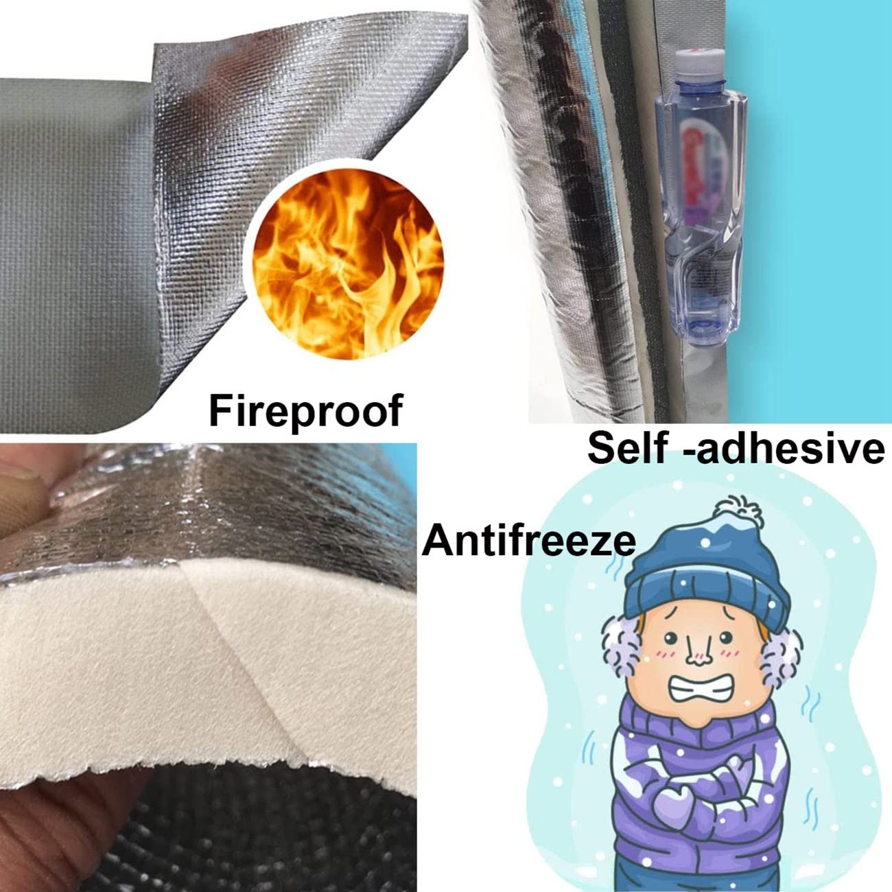 Coquilla Aislante De Papel De Aluminio Autoadhesivo, Cubierta De Aislamiento De Tubería Fácil De Instalar, para Calefacción Y Fontanería Doméstica, ID 25-108mm, Espesor De 20/30mm (Size : 108mmx30mm