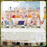 Vista 7 de Pinkunn Juego de 8 platos divididos de paja de trigo grandes de 14 pulgadas, juego de vajilla dividida irrompible para microondas, lavavajillas