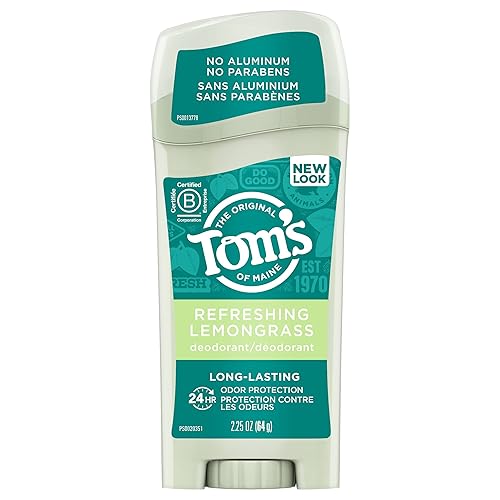 Toms of Maine desodorante natural de larga duración libre de aluminio Refrescante hierba de limón 225 onzas