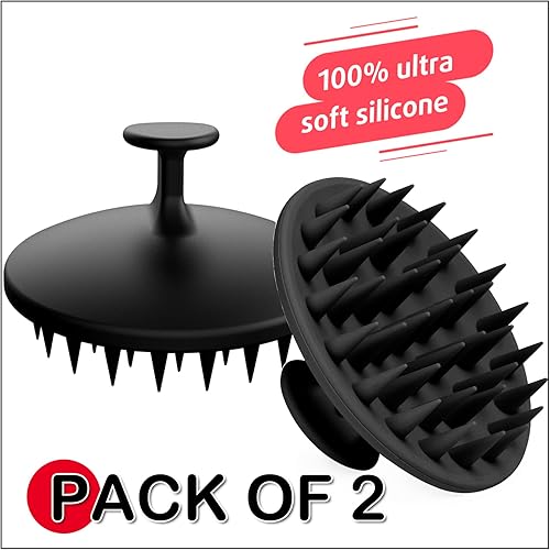 Miniatura 7 de Cbiumpro Cepillo de cuero cabelludo 100% de silicona, masajeador del cuero cabelludo, cepillo para champú, limpiador de cuero cabelludo para
